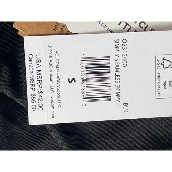 NWT SIMPLY SEAMLESS SKIMPY BIKINI BOTTOM - BLACK SMALL - Picture 4 of 7